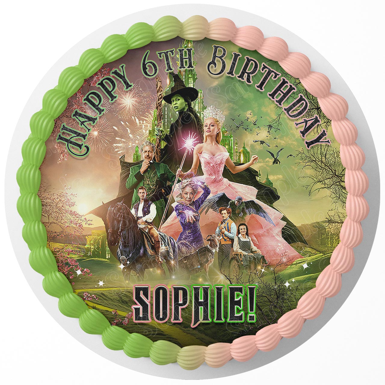 Wickeid Movie Round – Icing Sheet Birthday - Personalized Edible Cake Topper | Custom Icing Sheet | Birthday Cake Decoration | Photo Cake Image