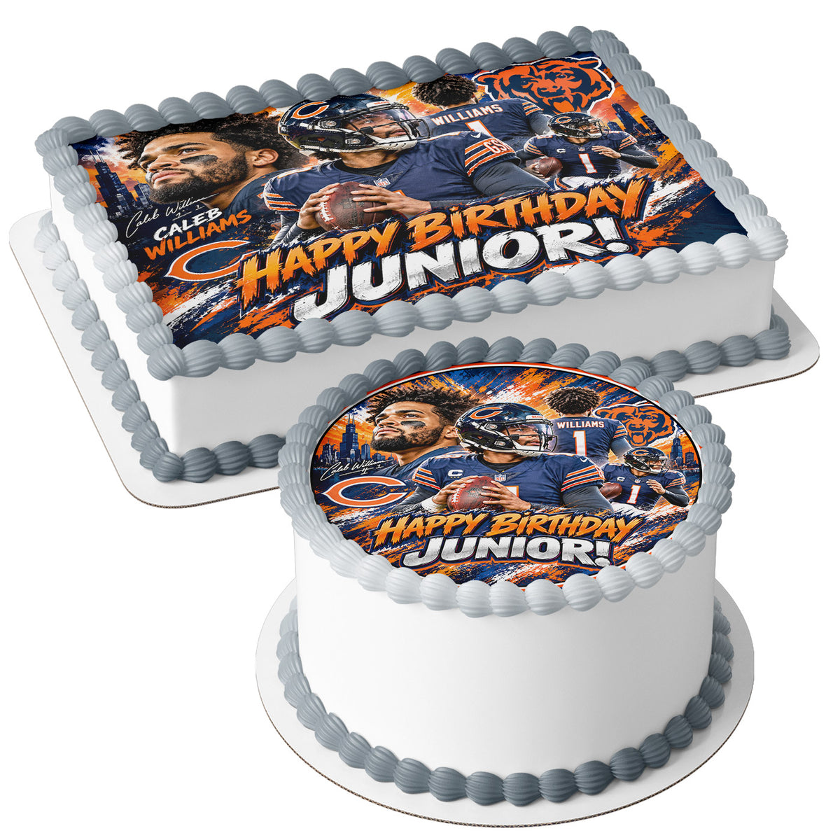 Caleb Williams Football Player Bears Edible Cake Topper | Birthday Cake Decoration | Photo Cake Image | Custom Edible Cake Topper