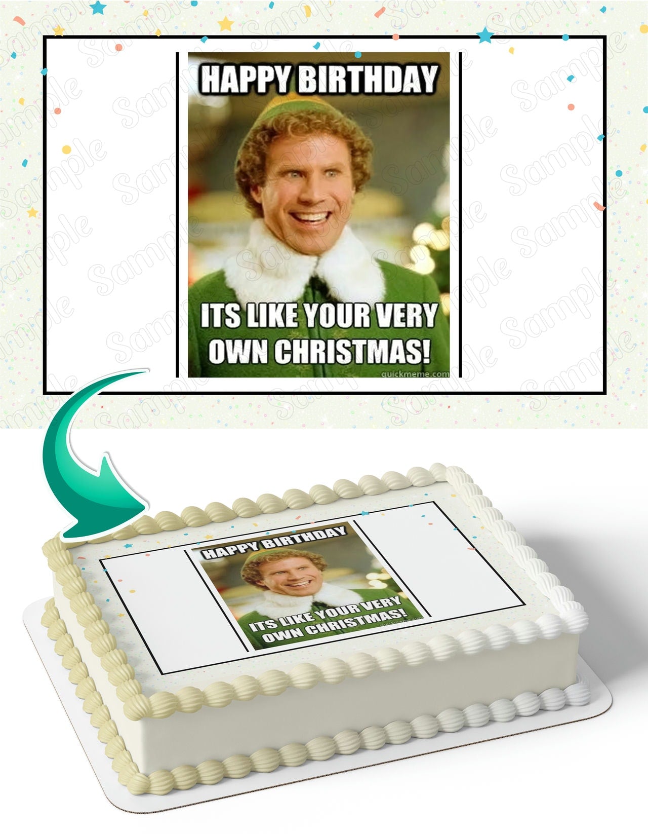 Will Ferrell Meme Edible Cake Topper