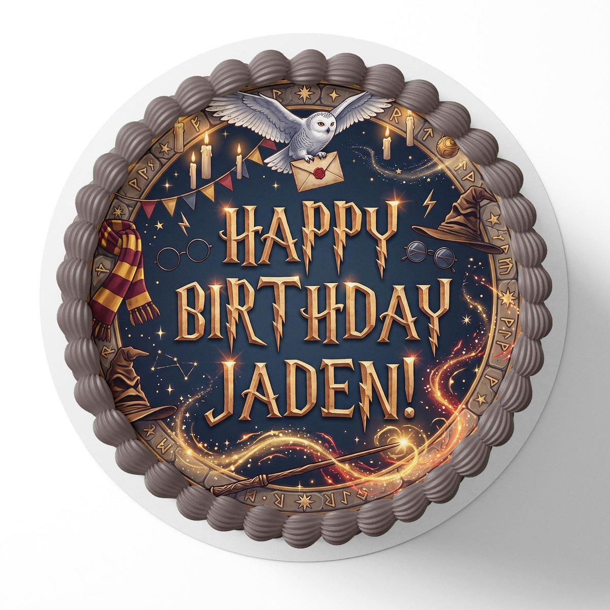 Wizards Magic Edible Cake Topper Birthday Cake Decoration Photo Cake Image Custom Edible Cake Topper