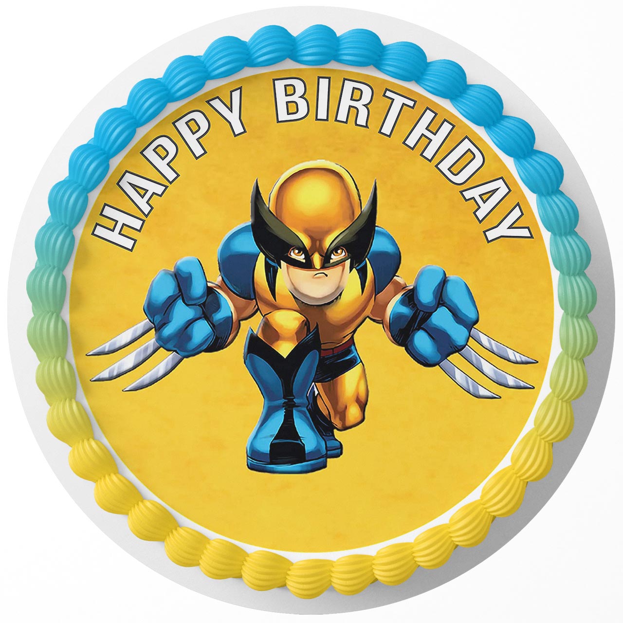 Wolverine Marvol Heroe Round – Icing Sheet Birthday - Personalized Edible Cake Topper | Custom Icing Sheet | Birthday Cake Decoration