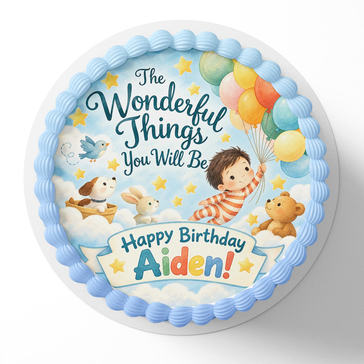 The Wonderful Things You Will Be Children Edible Cake Topper | Birthday Cake Decoration | Photo Cake Image | Custom Edible Cake Topper
