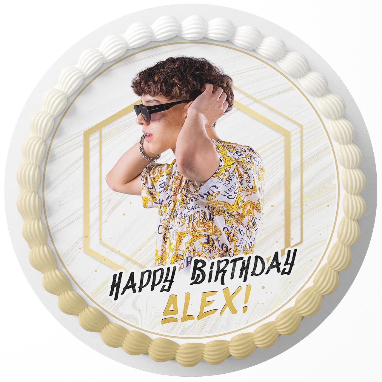 Xavi Regional Mexican Singer Round – Icing Sheet Birthday - Personalized Edible Cake Topper | Custom Icing Sheet | Birthday Cake Decoration