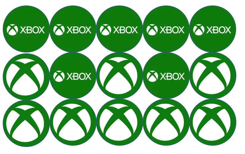 Xbox Edible Cupcake Toppers Icing Sheet or Wafer Paper