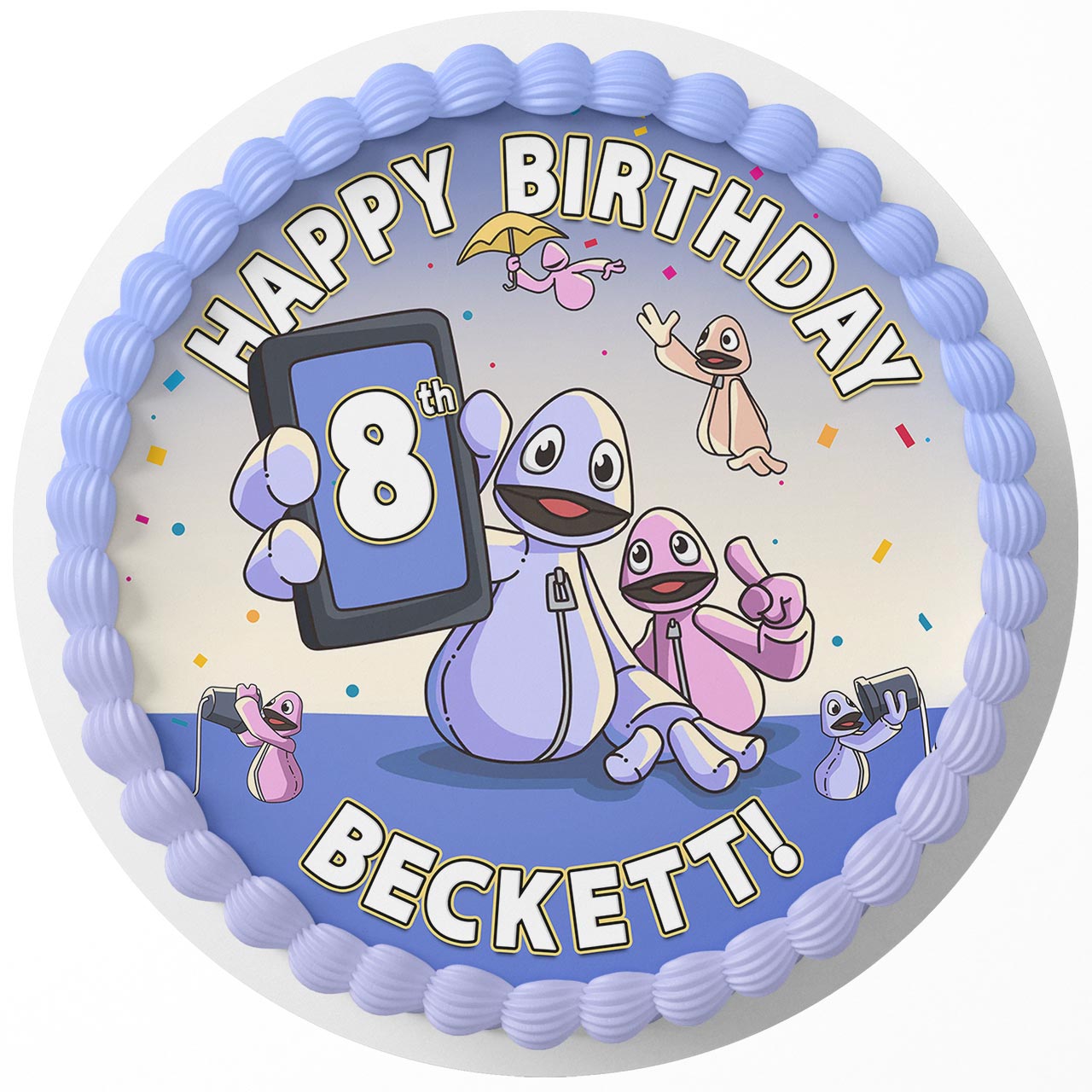 Yeeps Hide and Seek Game Round – Icing Sheet Birthday - Personalized Edible Cake Topper | Custom Icing Sheet | Birthday Cake Decoration