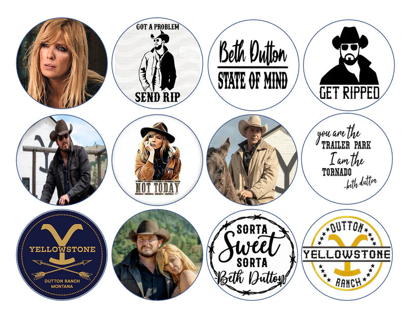Yellowstone Edible Cupcake Toppers Icing Sheet or Wafer Paper