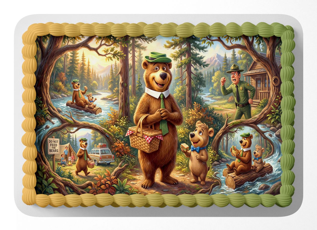 Yogi Bear Classic TV Cartoon edible cake topper