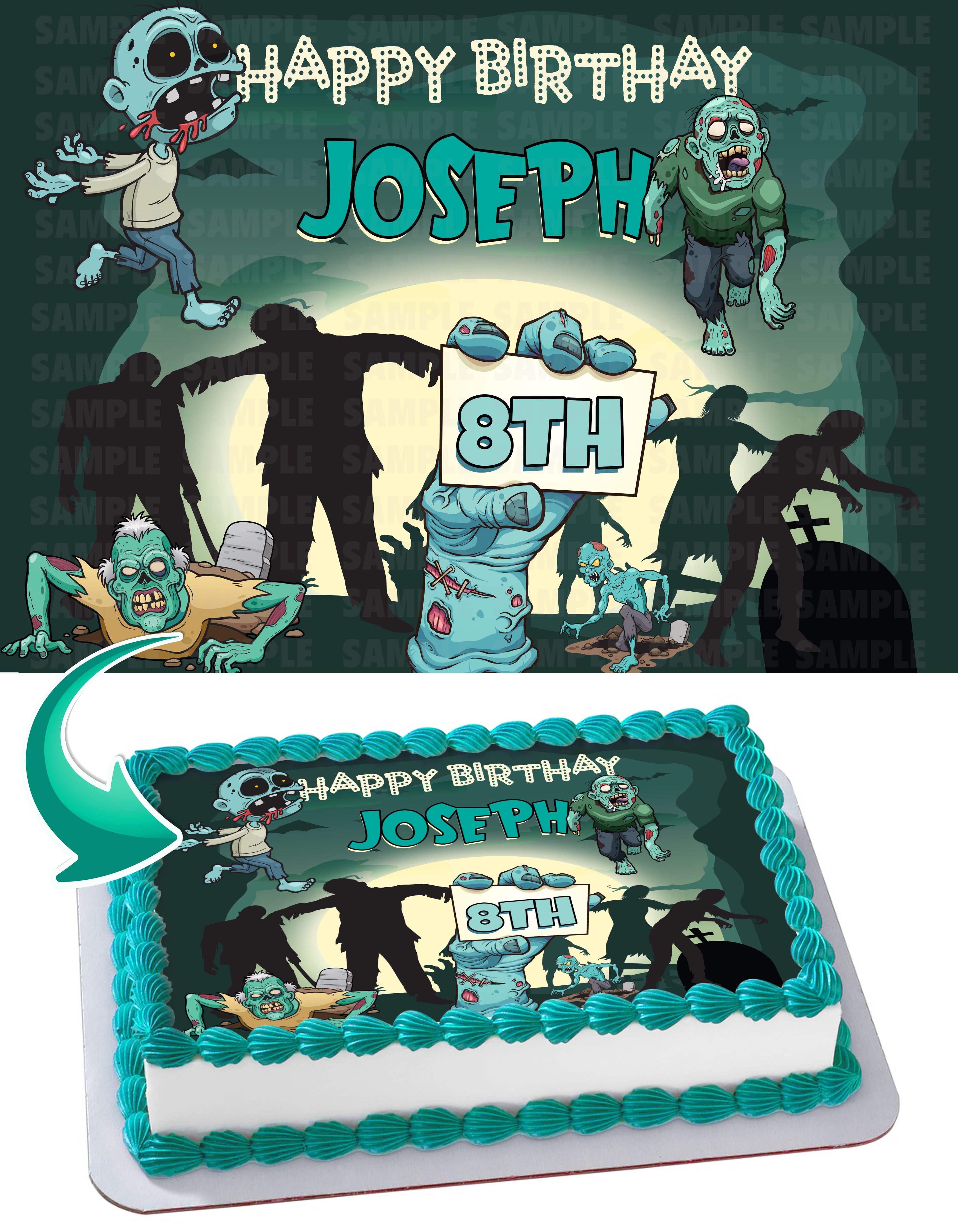 Zombies Undead Edible Cake Topper