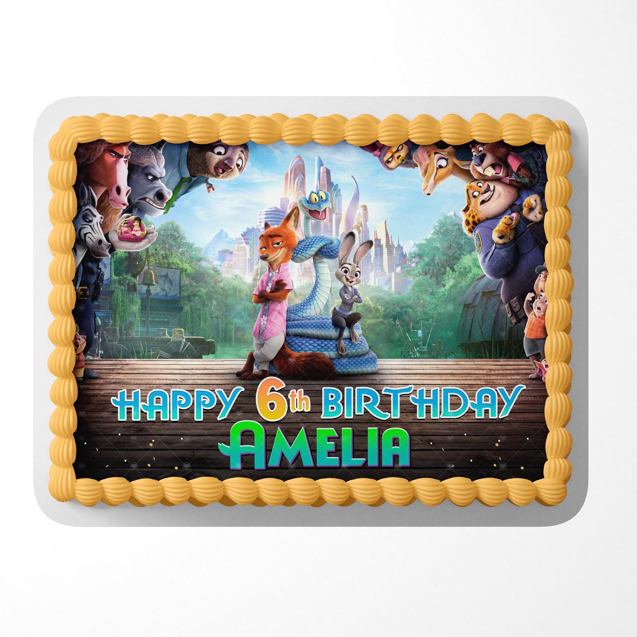 Zootopia 2 ZDT Edible Cake Topper
