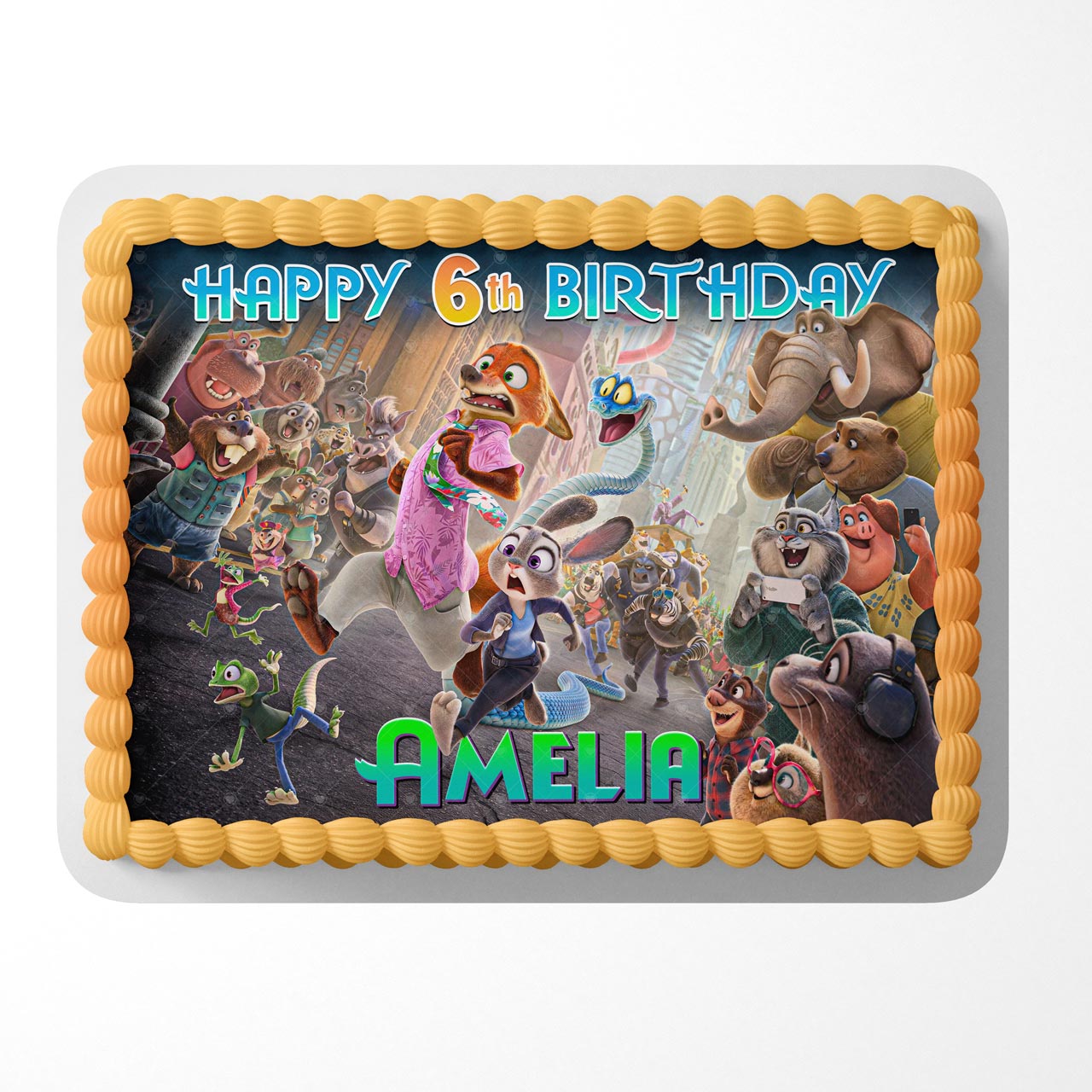 Zootopia 2 ZTV Edible Cake Topper