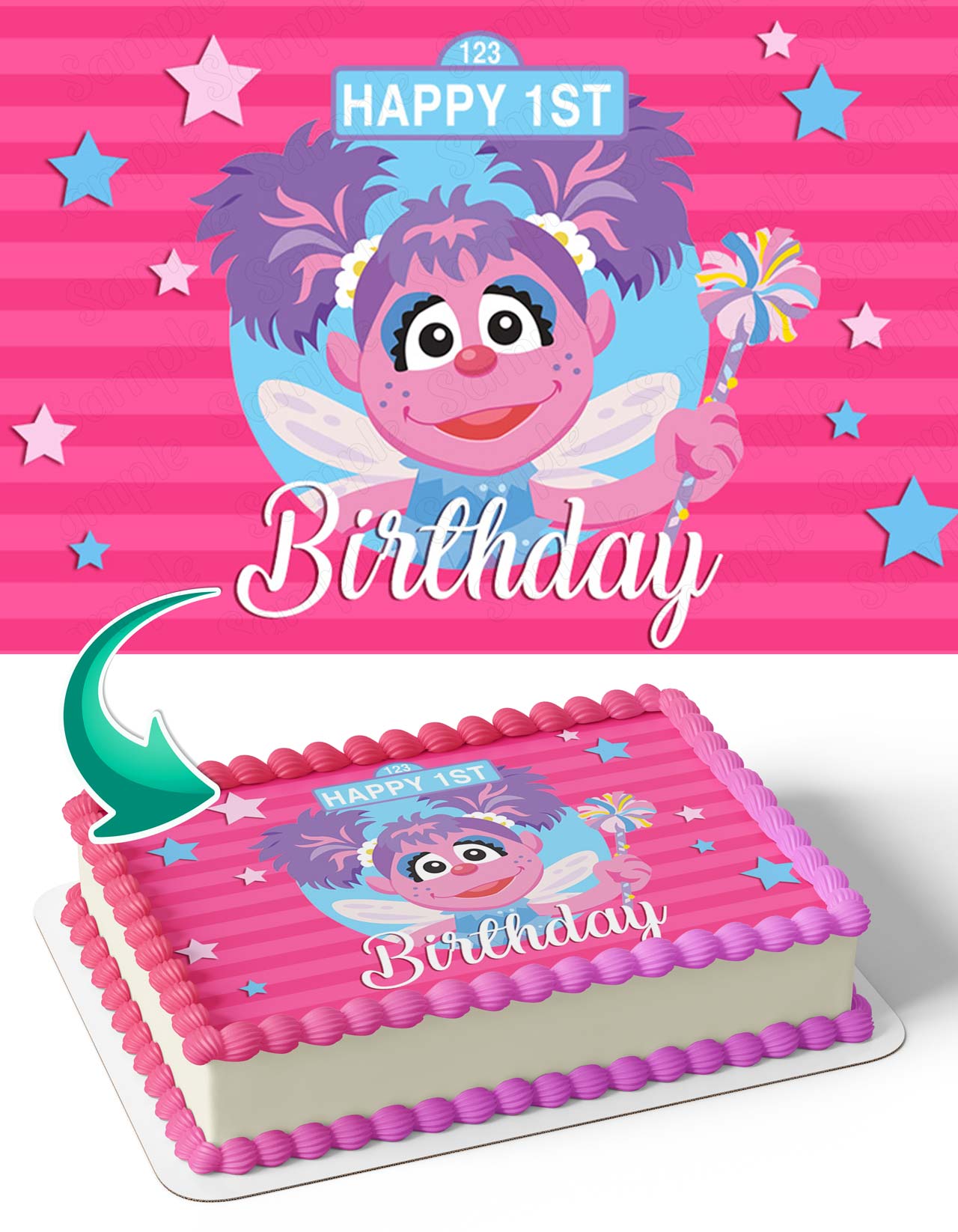 Abby Cadabby Sesame Street Pink ACS Edible Cake Topper
