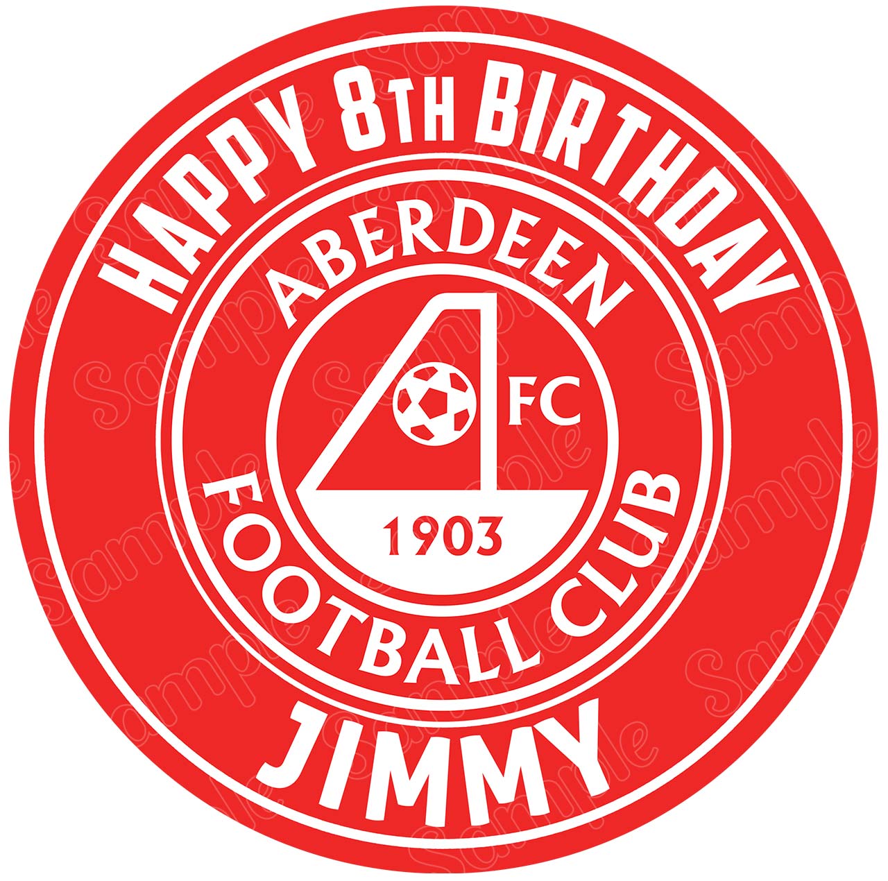 Abeeen FC Round – Icing Sheet Birthday - Personalized Edible Cake Topper | Custom Icing Sheet | Birthday Cake Decoration | Photo Cake Image