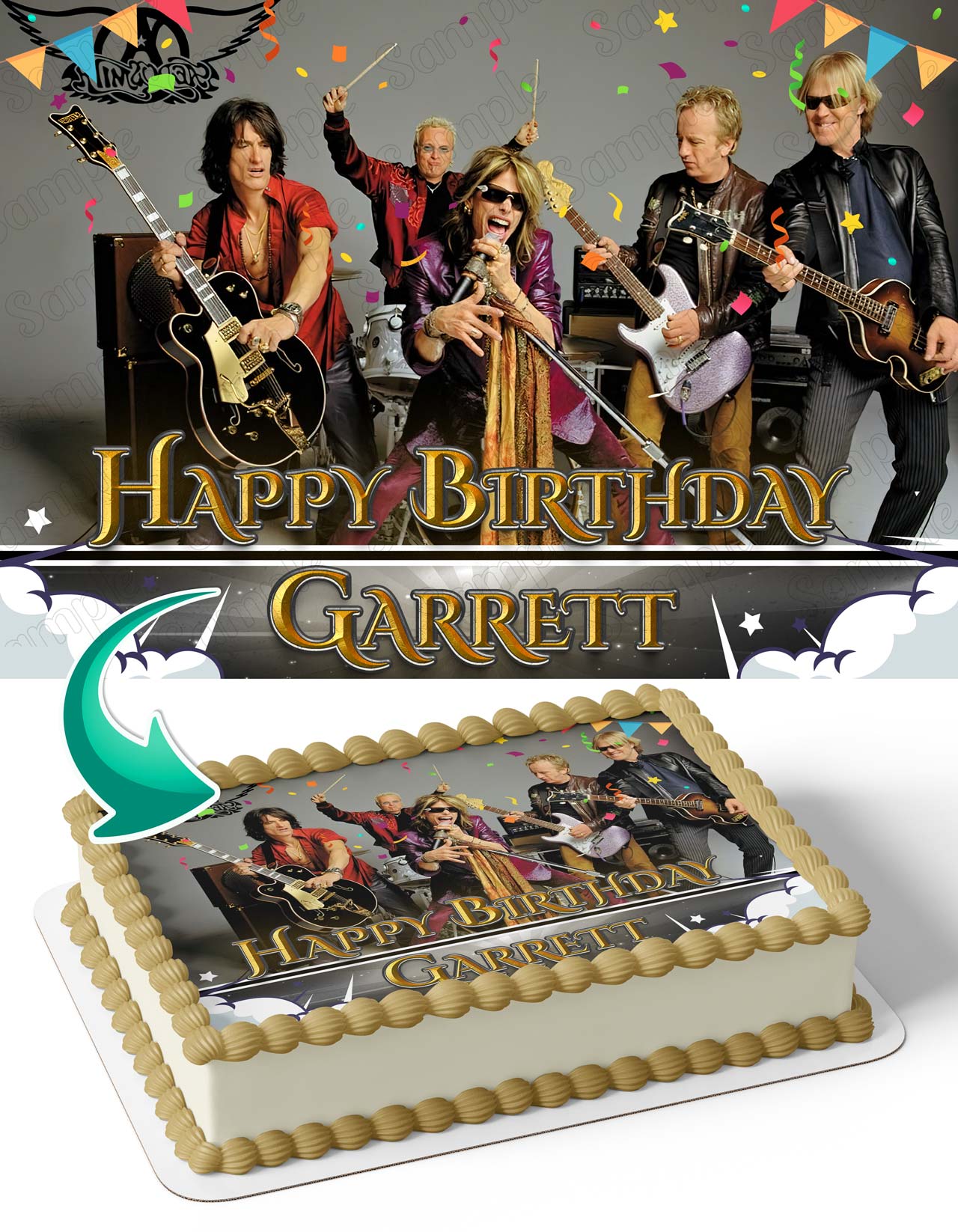 Aerosmith Edible Cake Topper