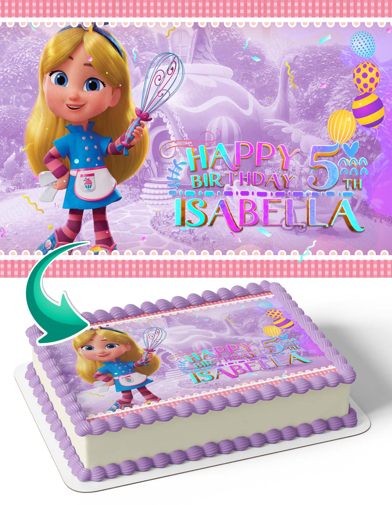 Alices Wonderland Bakery AW Edible Cake Topper