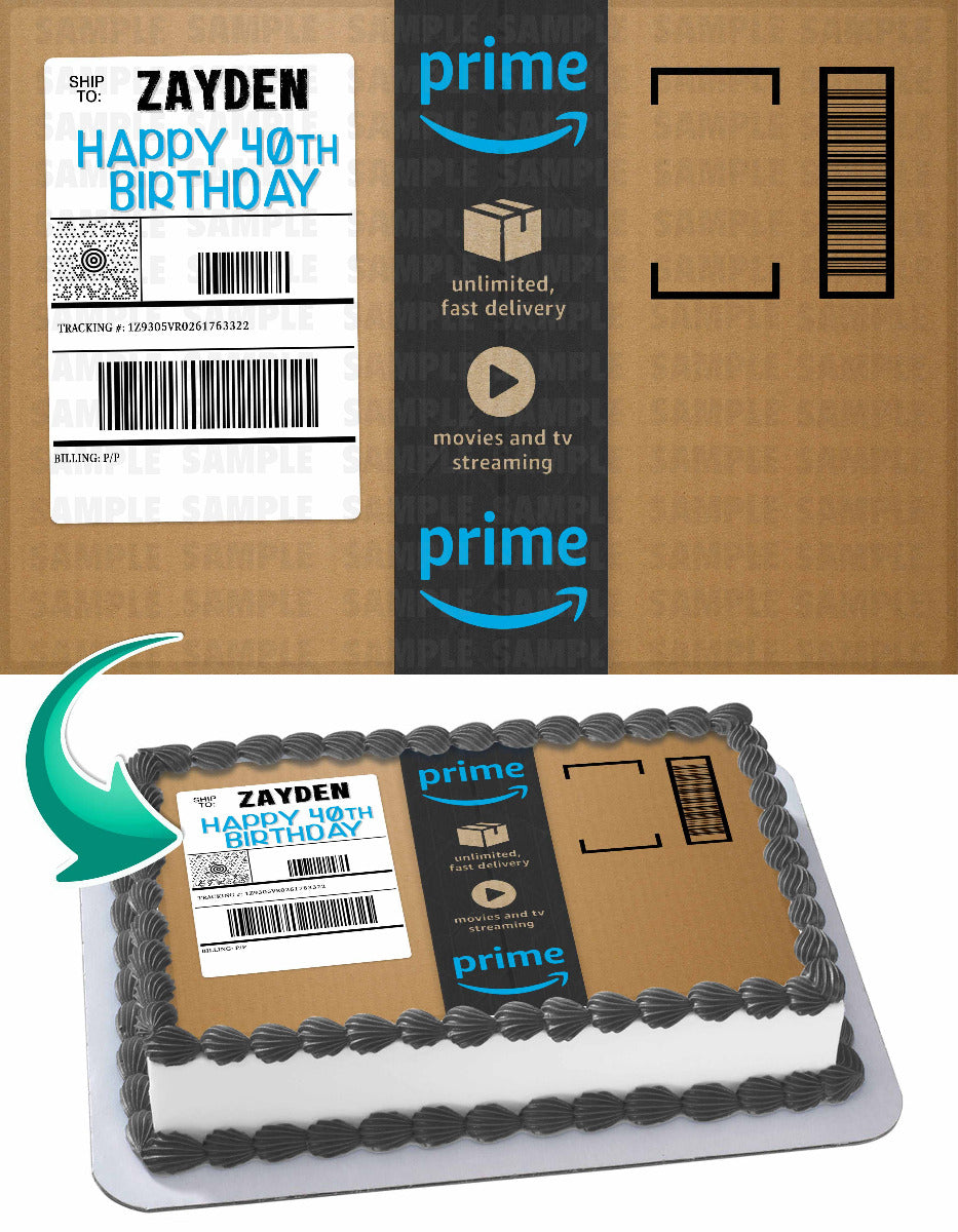 Amazon Prime Edible Cake Topper