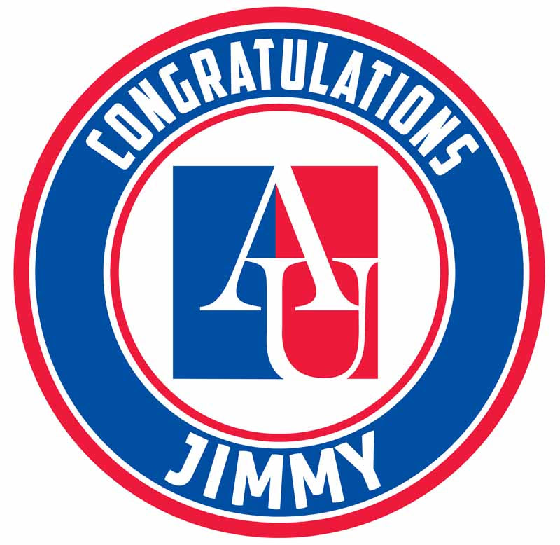 American University Washington DC Round – Icing Sheet Birthday - Personalized Edible Cake Topper | Custom Icing Sheet | Birthday Cake Decoration