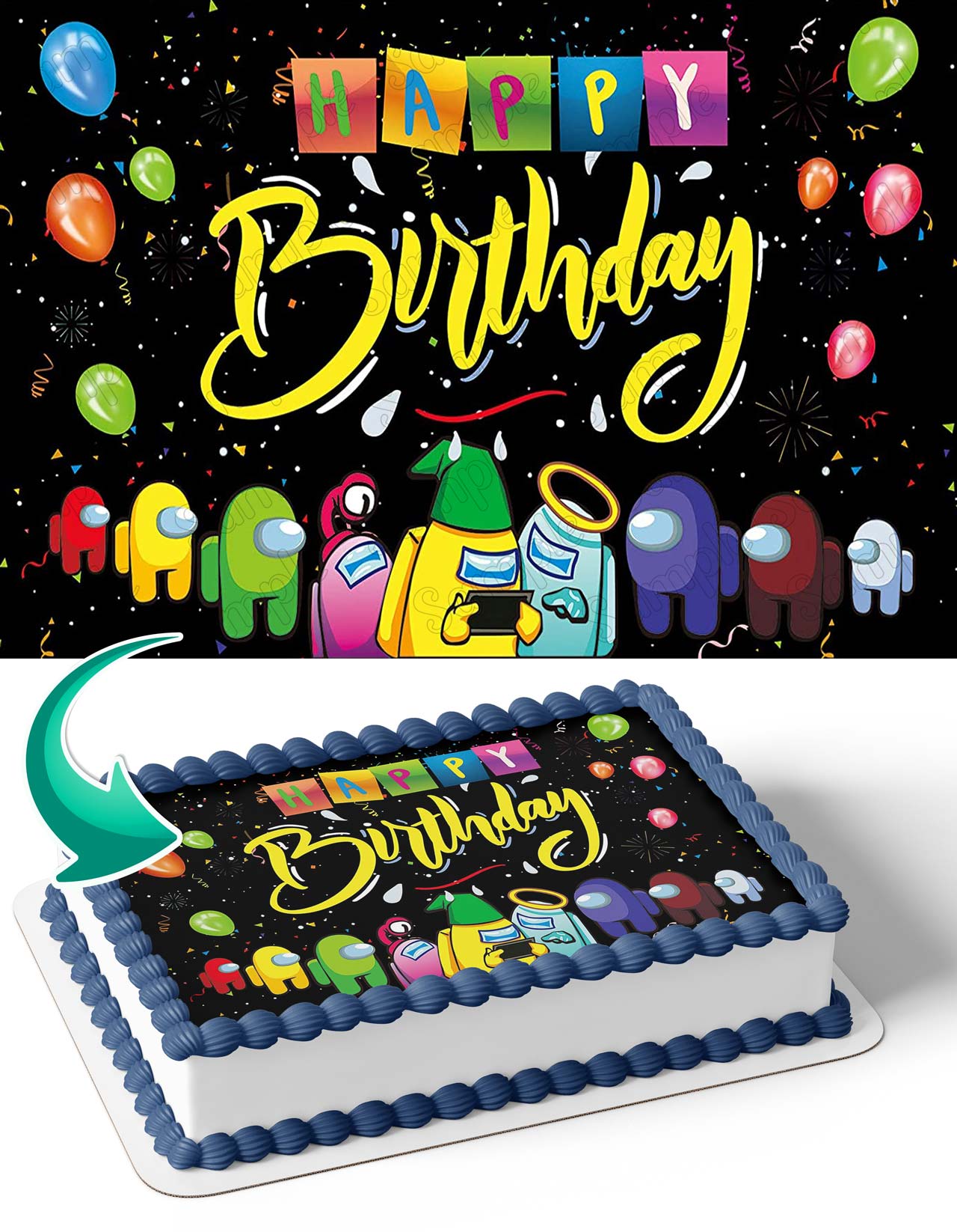 Among Us HBB Edible Cake Topper