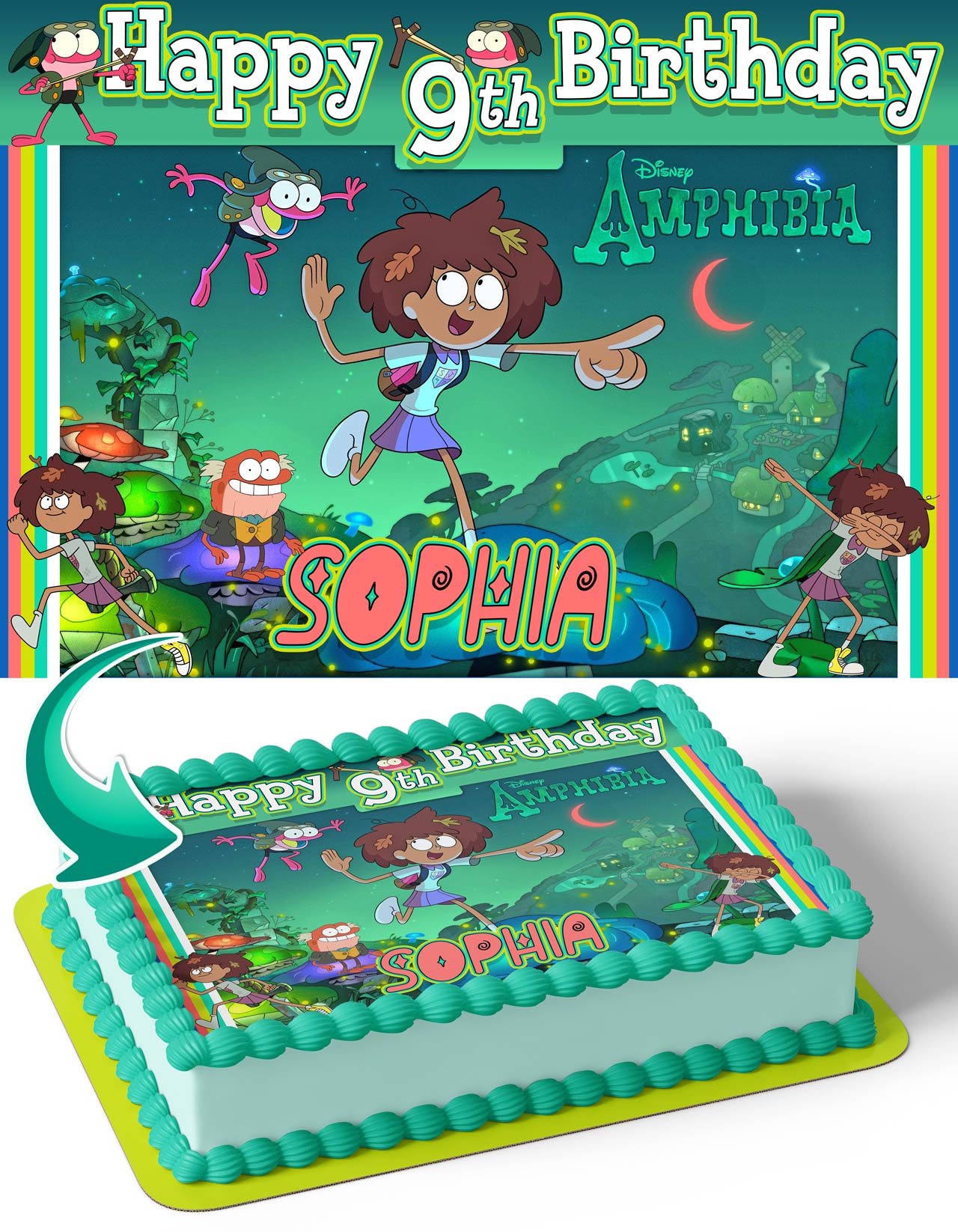 Amphibia Edible Cake Topper