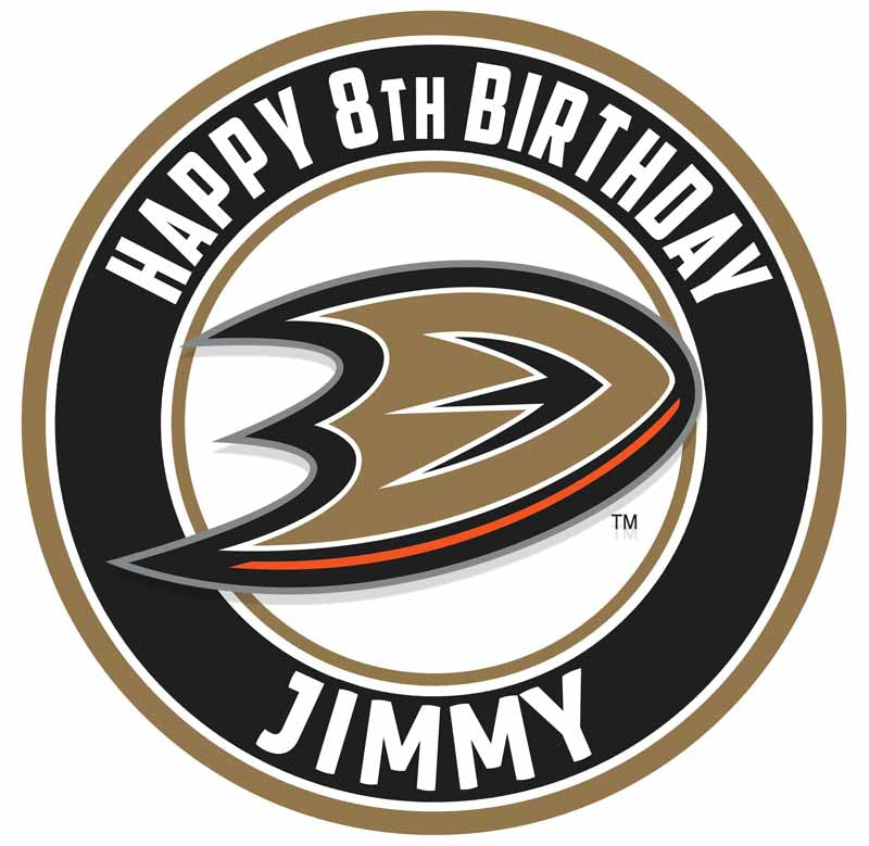 Anaheim Ducks Round – Icing Sheet Birthday - Personalized Edible Cake Topper | Custom Icing Sheet | Birthday Cake Decoration | Photo Cake Image