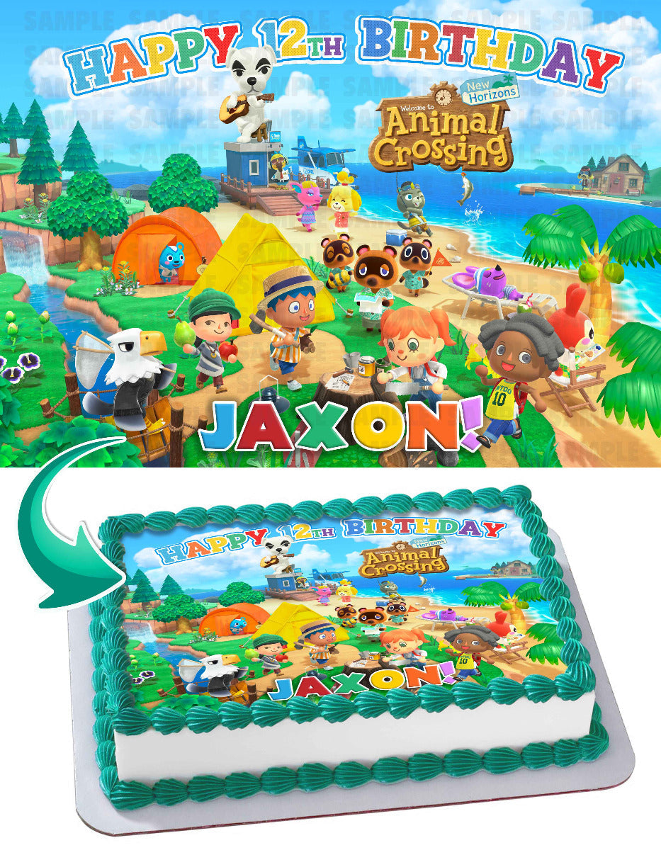 Animal Crossing New Horizons 2 Edible Cake Topper