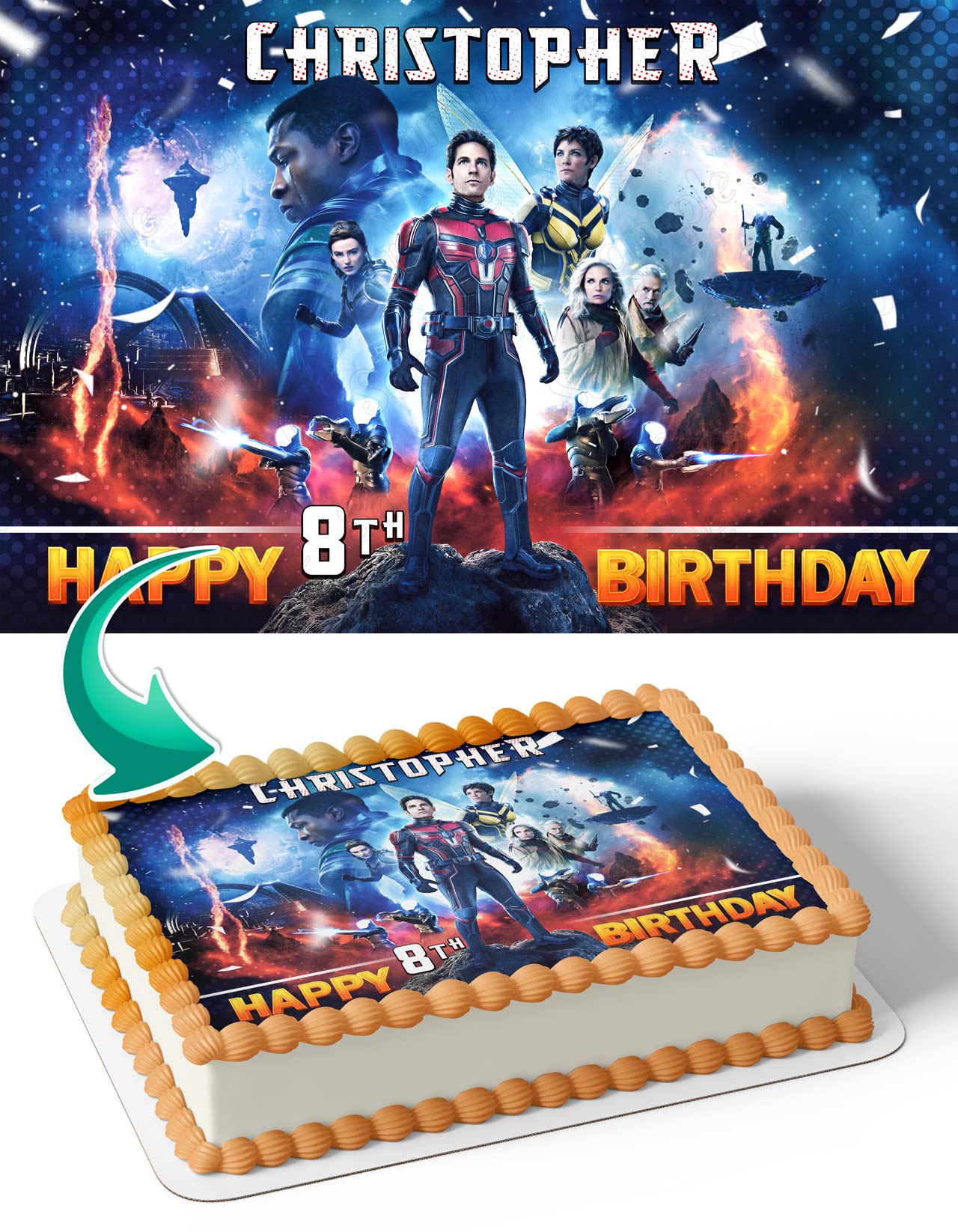 Ant Man And The Wasp Quantumania Edible Cake Topper