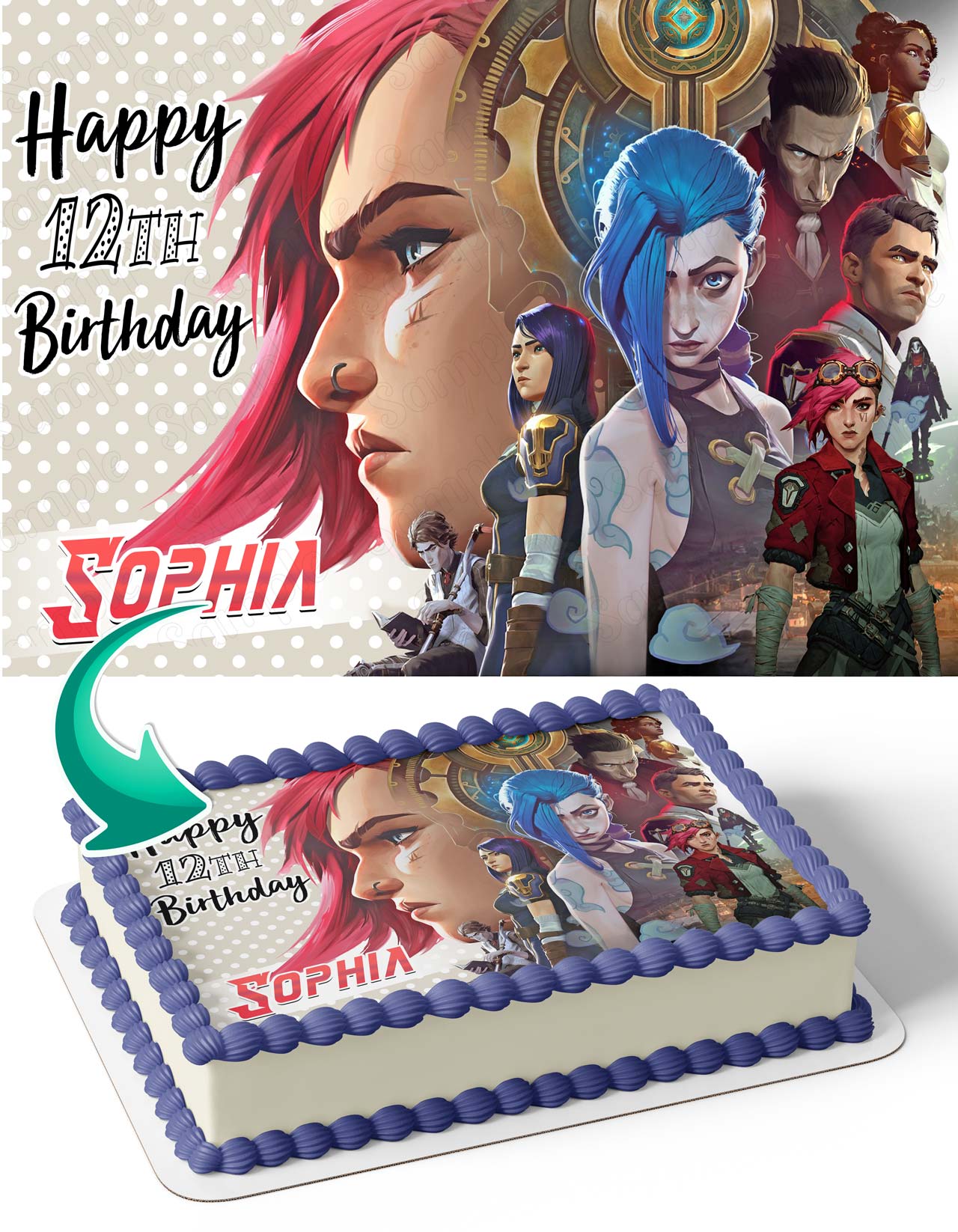 Arcane Vi Edible Cake Topper