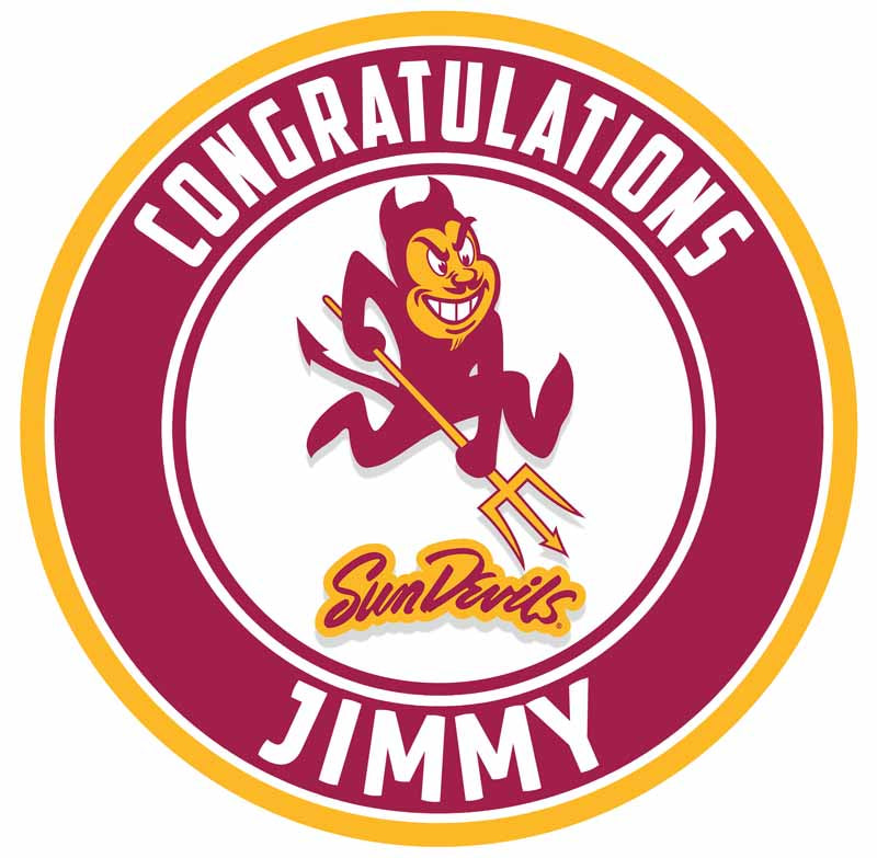 Arizona State Sun Devils Round – Icing Sheet Birthday - Personalized Edible Cake Topper | Custom Icing Sheet | Birthday Cake Decoration