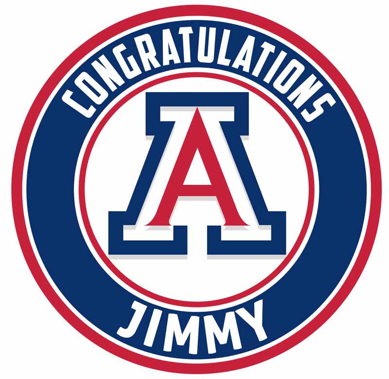Arizona Wildcats Round – Icing Sheet Birthday - Personalized Edible Cake Topper | Custom Icing Sheet | Birthday Cake Decoration | Photo Cake Image