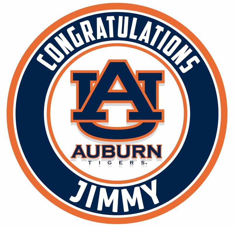 Auburn University Round – Icing Sheet Birthday - Personalized Edible Cake Topper | Custom Icing Sheet | Birthday Cake Decoration | Photo Cake Image