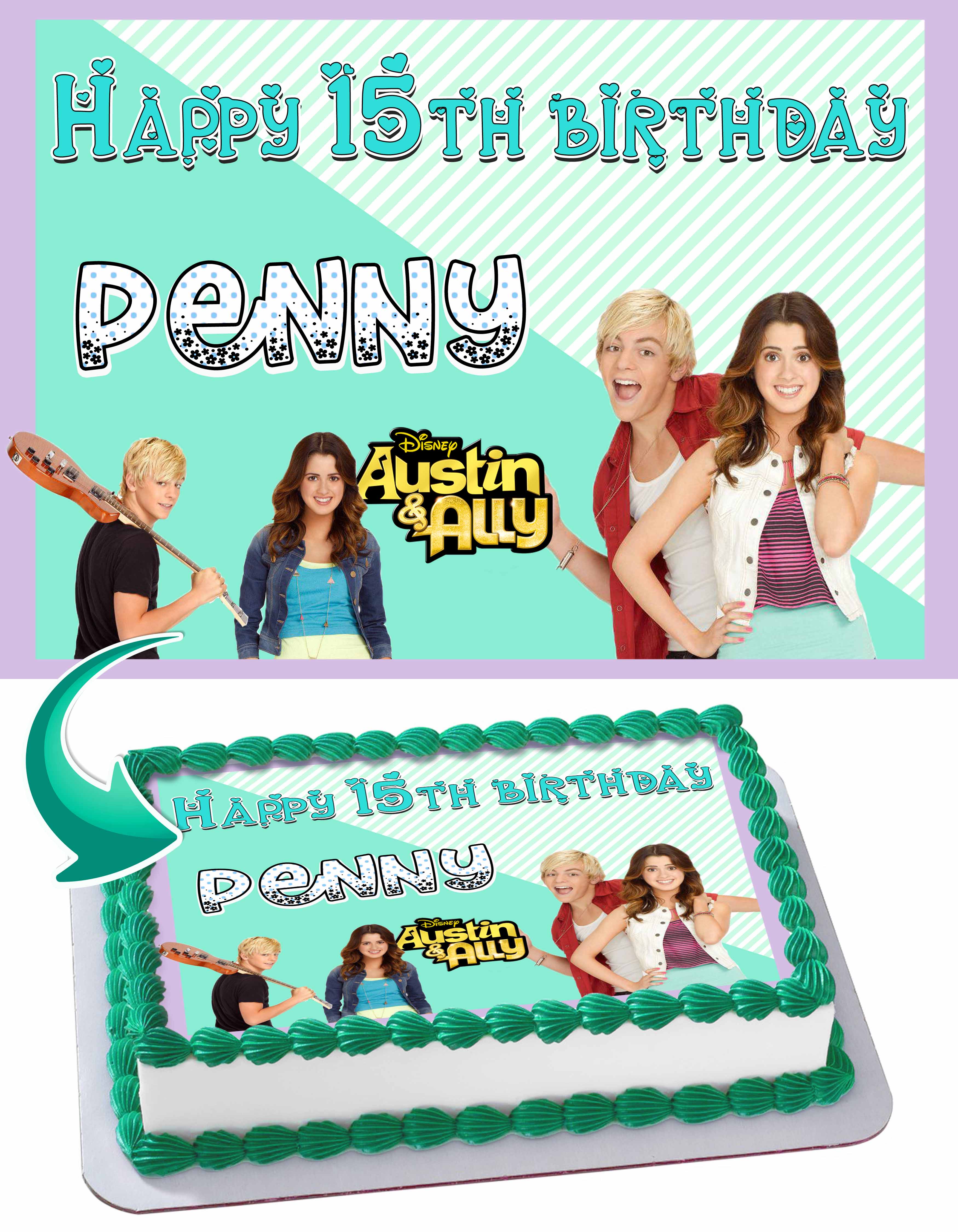 Austin Ally Edible Cake Topper