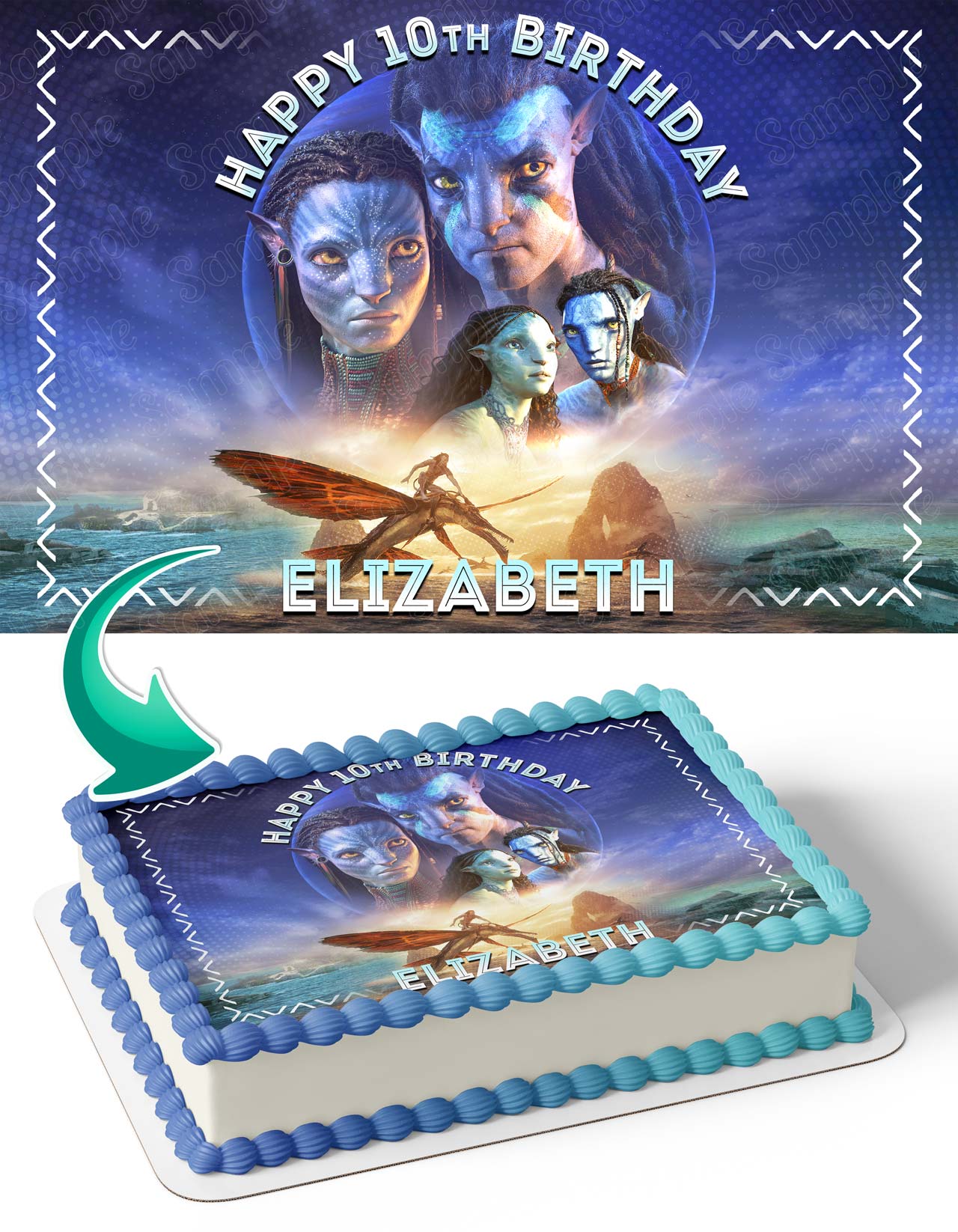 Avatar The Way Of Water Edible Cake Topper