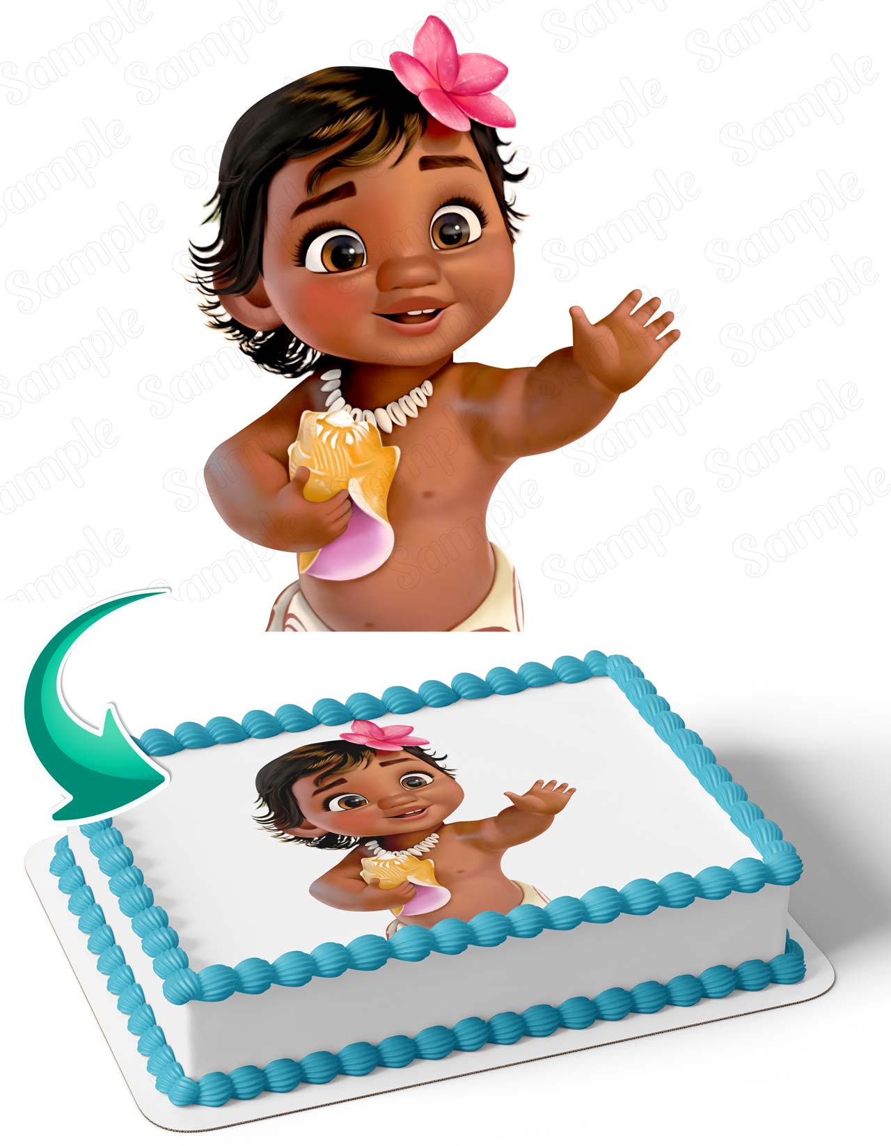 Baby Maona Deco Wrap Edible Cake Topper