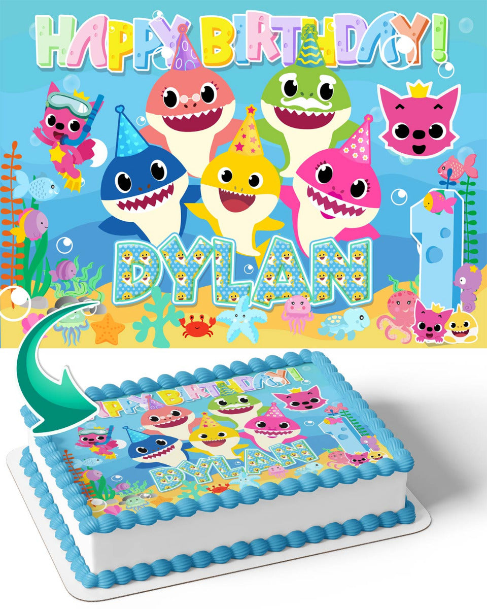Baby Shark Edible Cake Topper