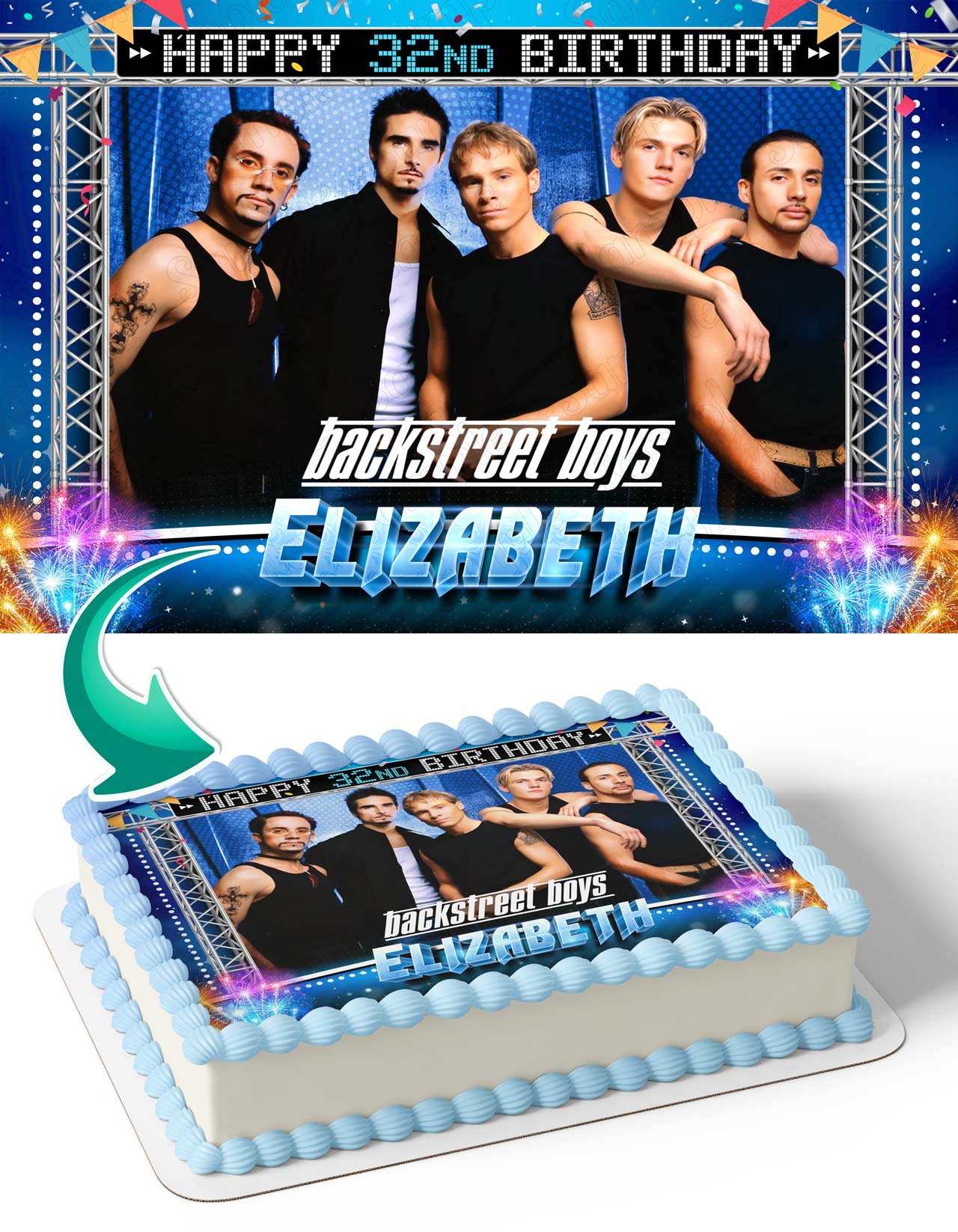 Backstreet Boys Edible Cake Topper