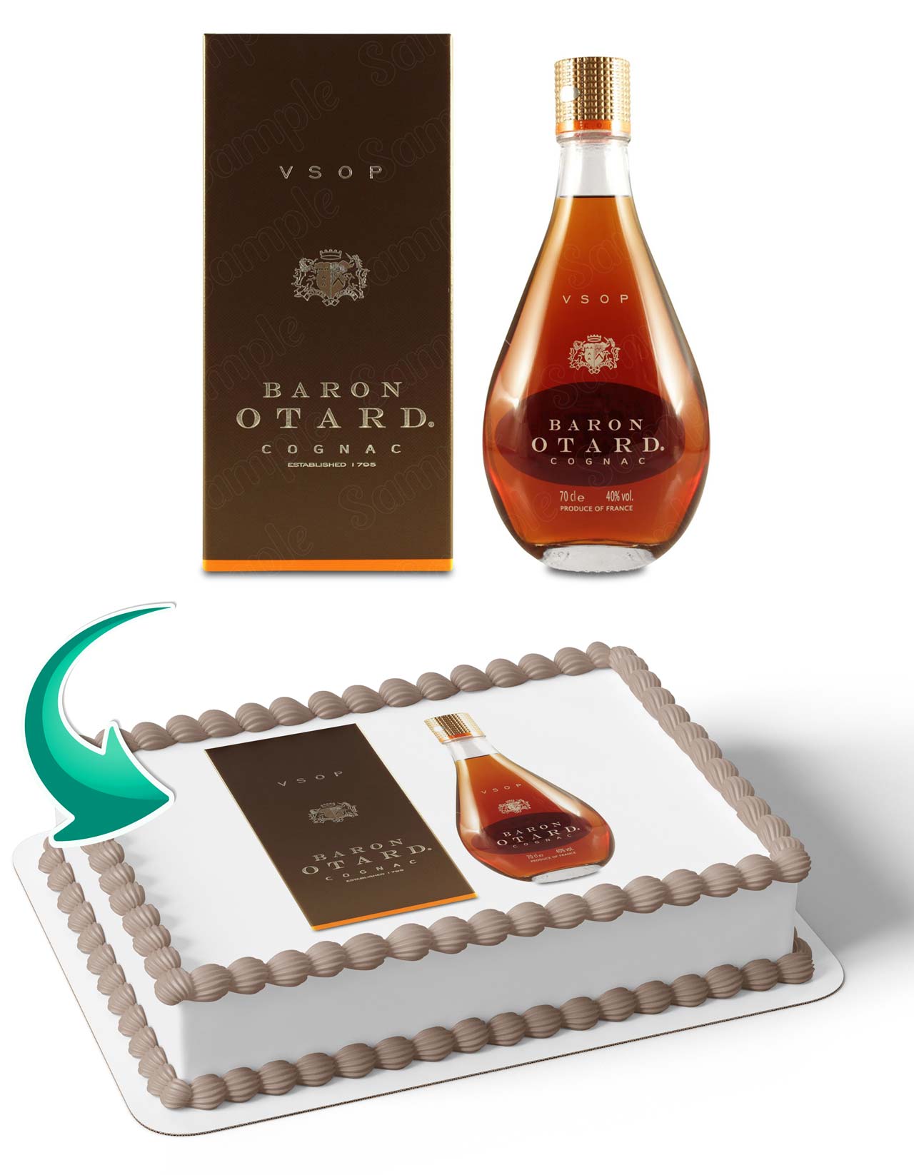 Baron Otard VSOP Cognac Edible Cake Topper