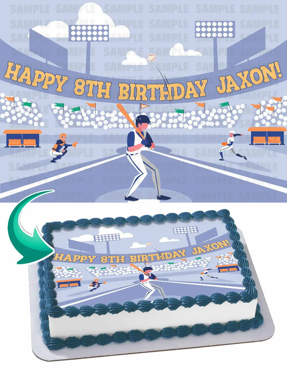 Baseball Edible Cake Topper
