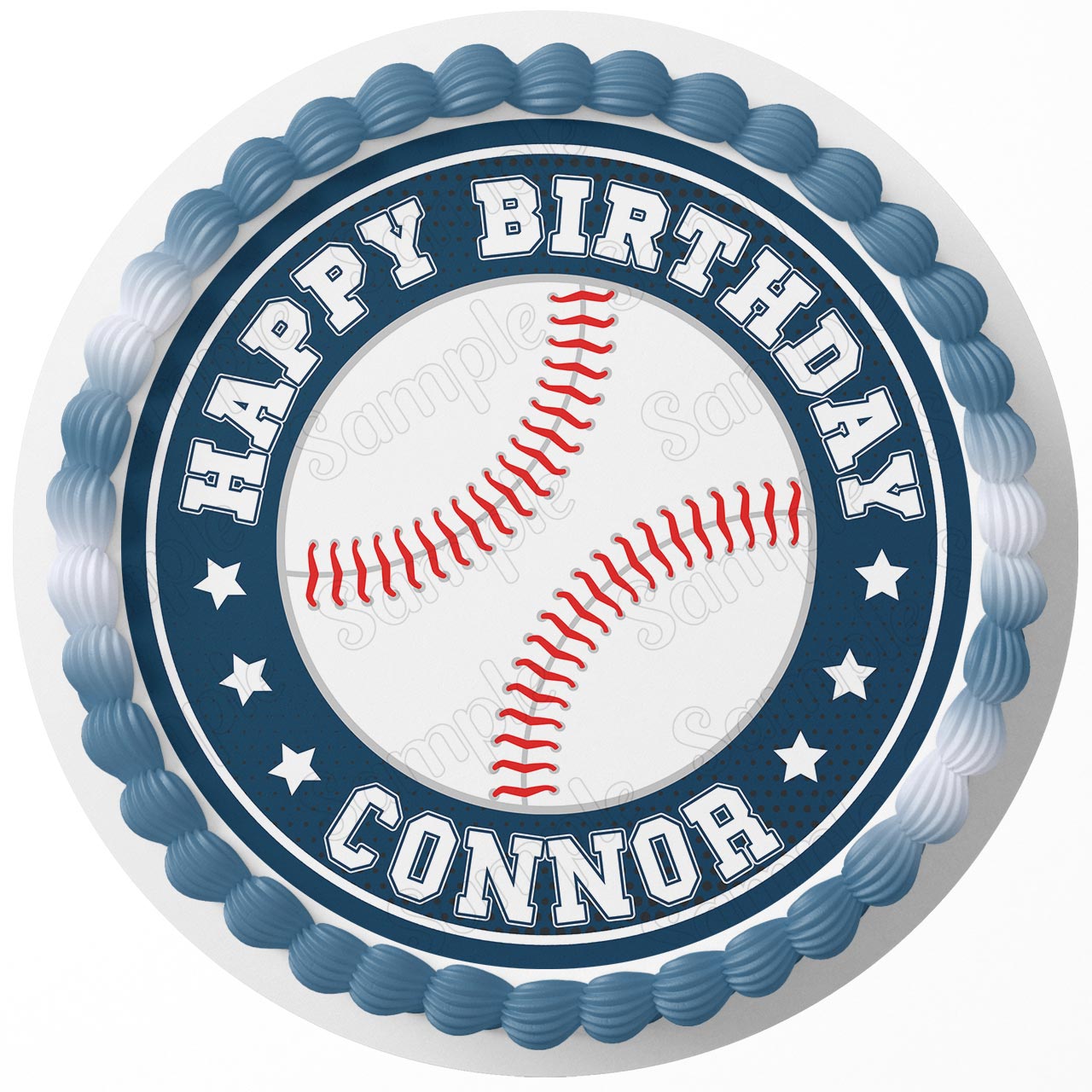 Baseball WGF Round – Icing Sheet Birthday - Personalized Edible Cake Topper | Custom Icing Sheet | Birthday Cake Decoration | Photo Cake Image