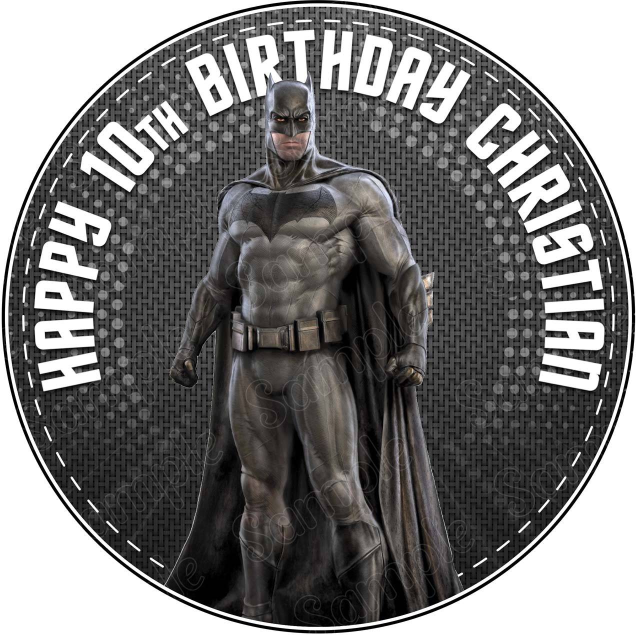 BatMan Dark Night Bati Gotic City HRT Round – Icing Sheet Birthda - Personalized Edible Cake Topper | Custom Icing Sheet | Birthday Cake Decoration
