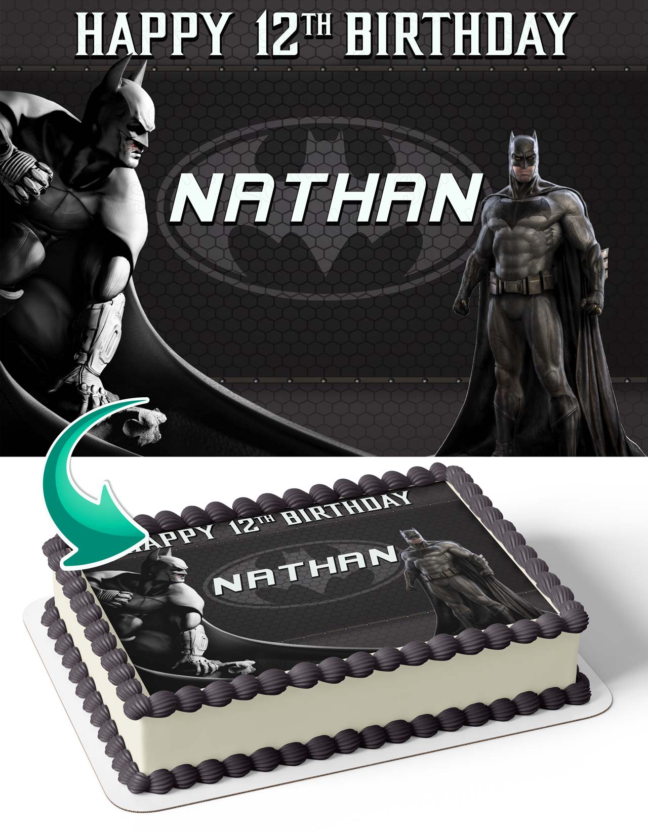 Batman Super Hero Edible Cake Topper