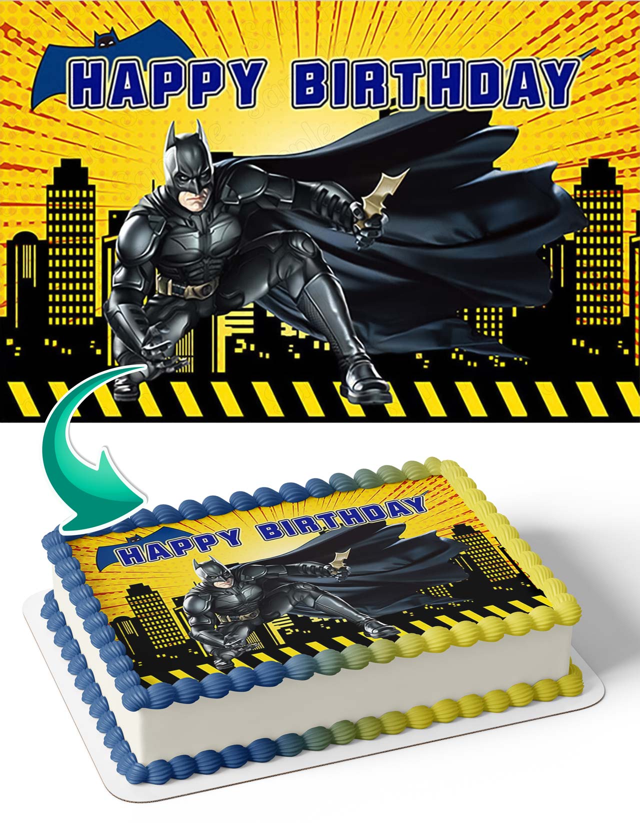 Batman Superhero YB Edible Cake Topper