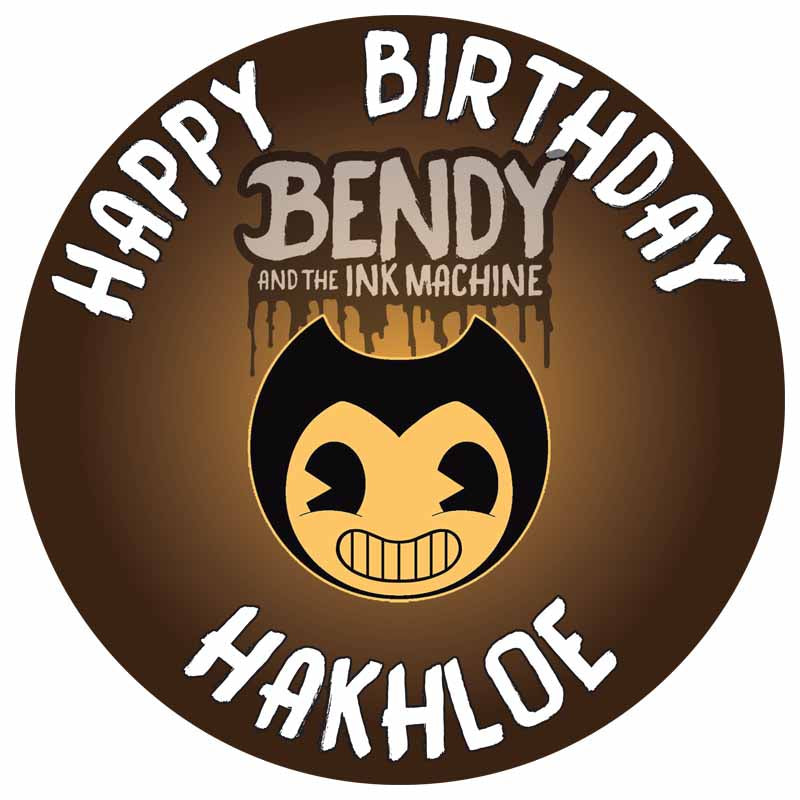 Bendy Fun Kids Machine Round – Icing Sheet Birthday - Personalized Edible Cake Topper | Custom Icing Sheet | Birthday Cake Decoration