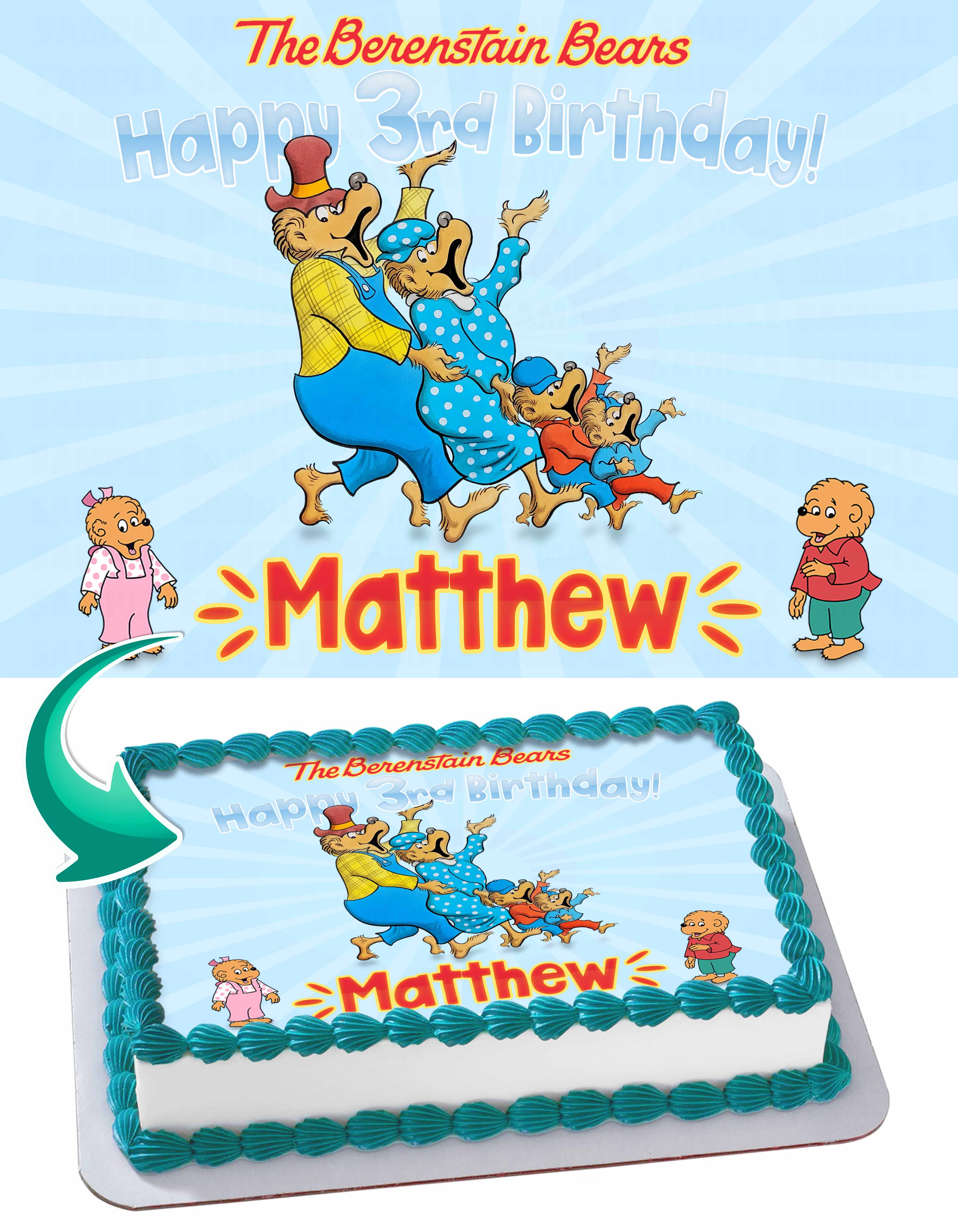 Berenstain Bears Edible Cake Topper