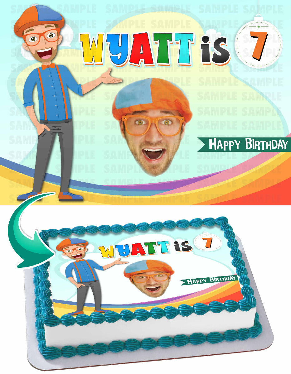 Blippi Edible Cake Topper