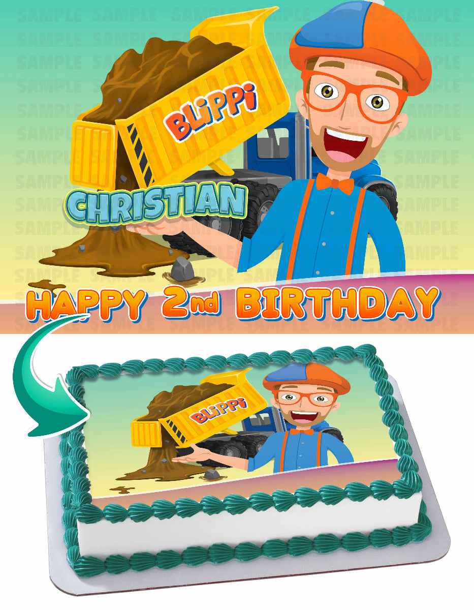 Blippi 2 Edible Cake Topper