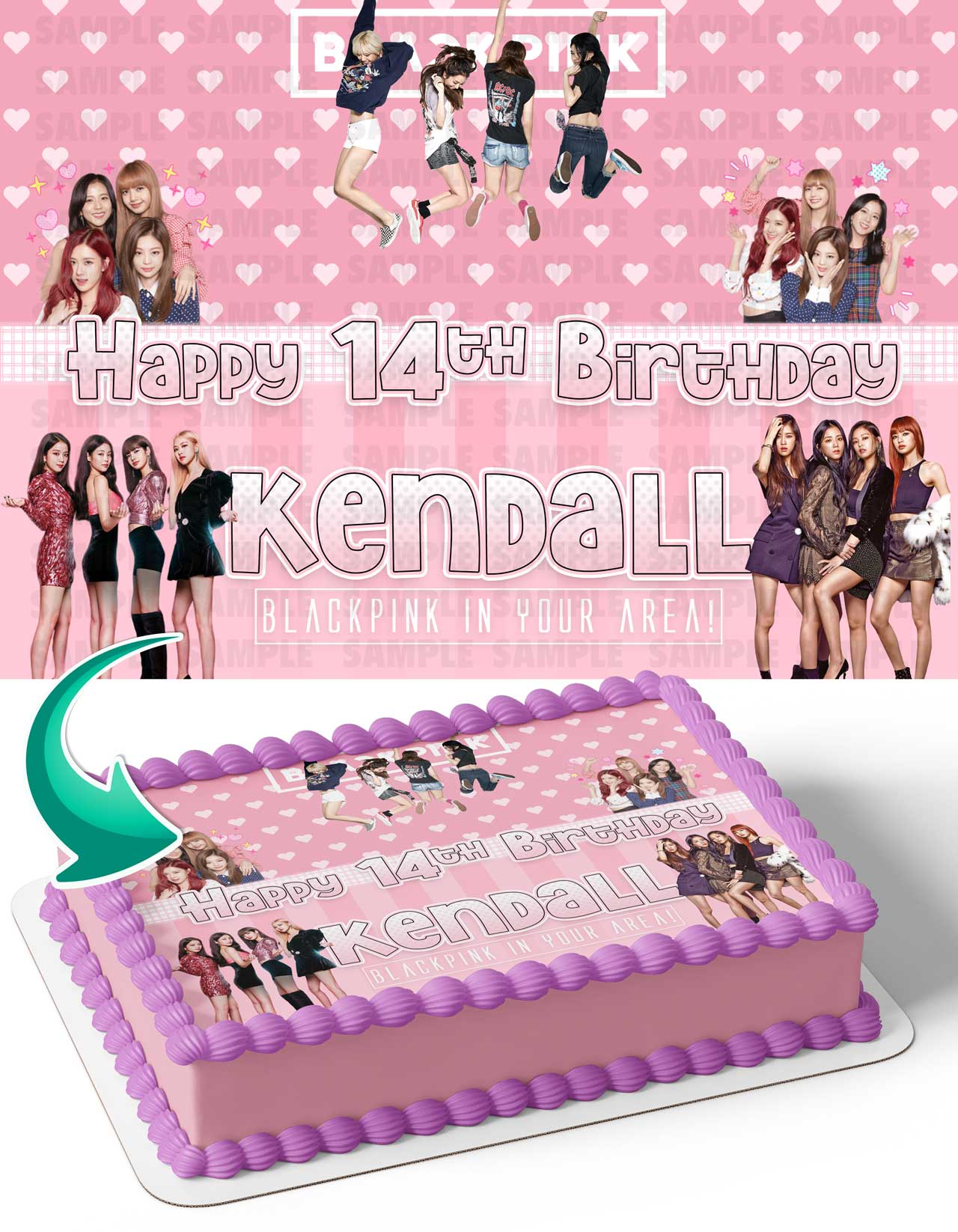 Blackpink Band Edible Cake Topper