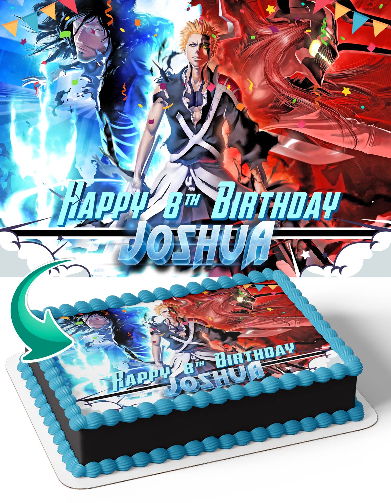 Bleach Anime BL Edible Cake Topper