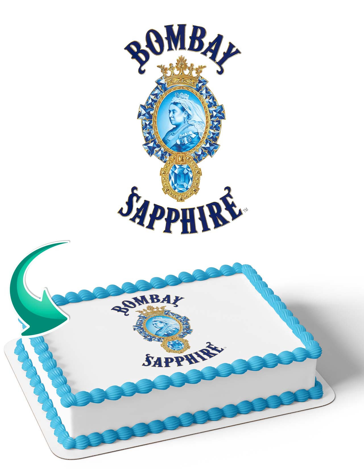 Bombay Sapphire Edible Cake Topper