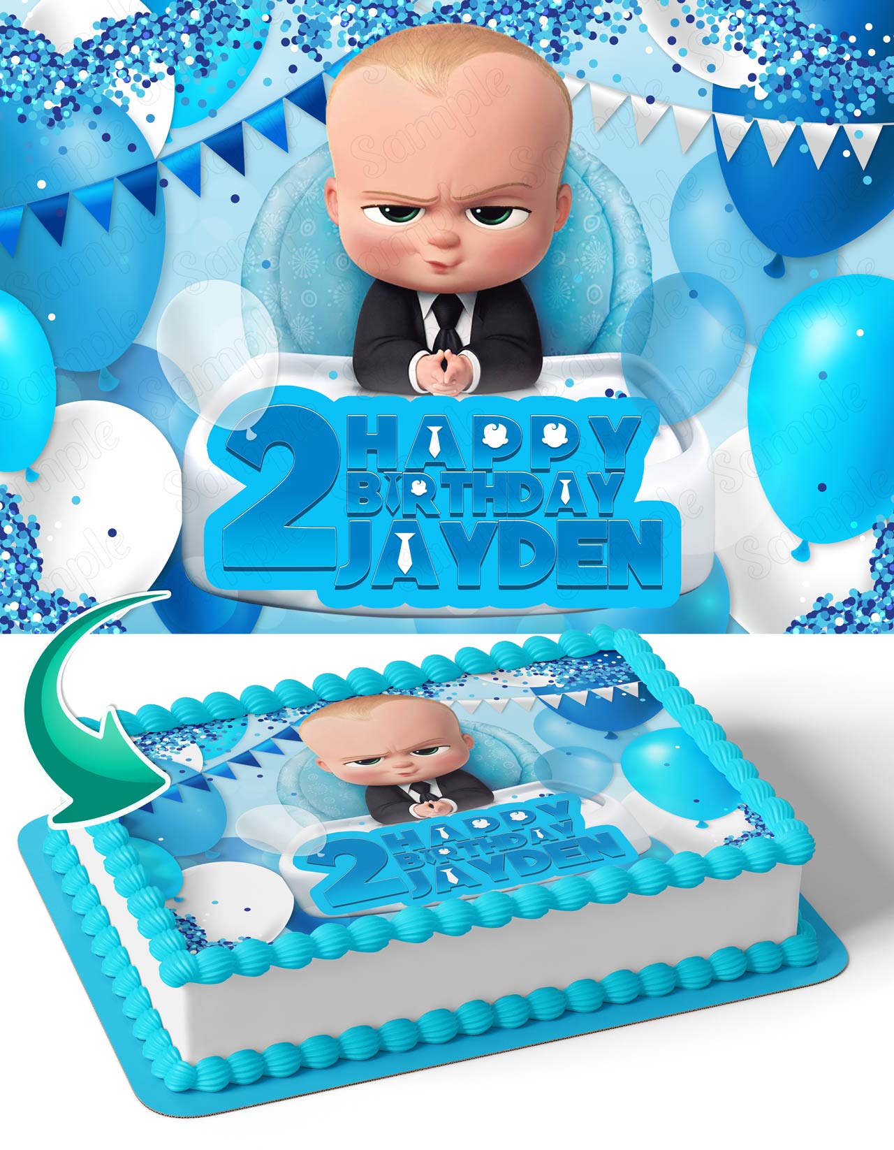 The Kids Baby BB Edible Cake Topper
