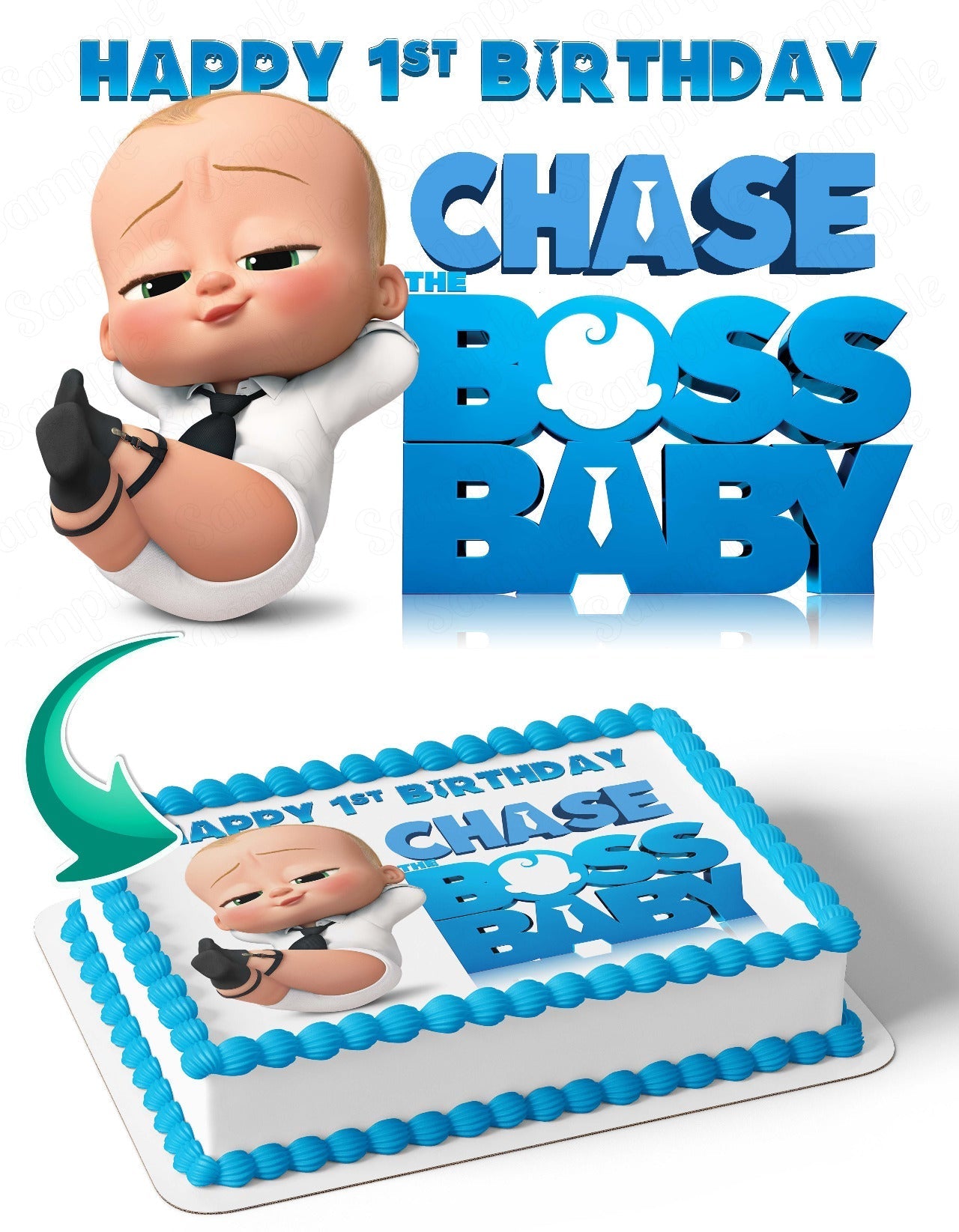 Kids Baby BB Edible Cake Topper