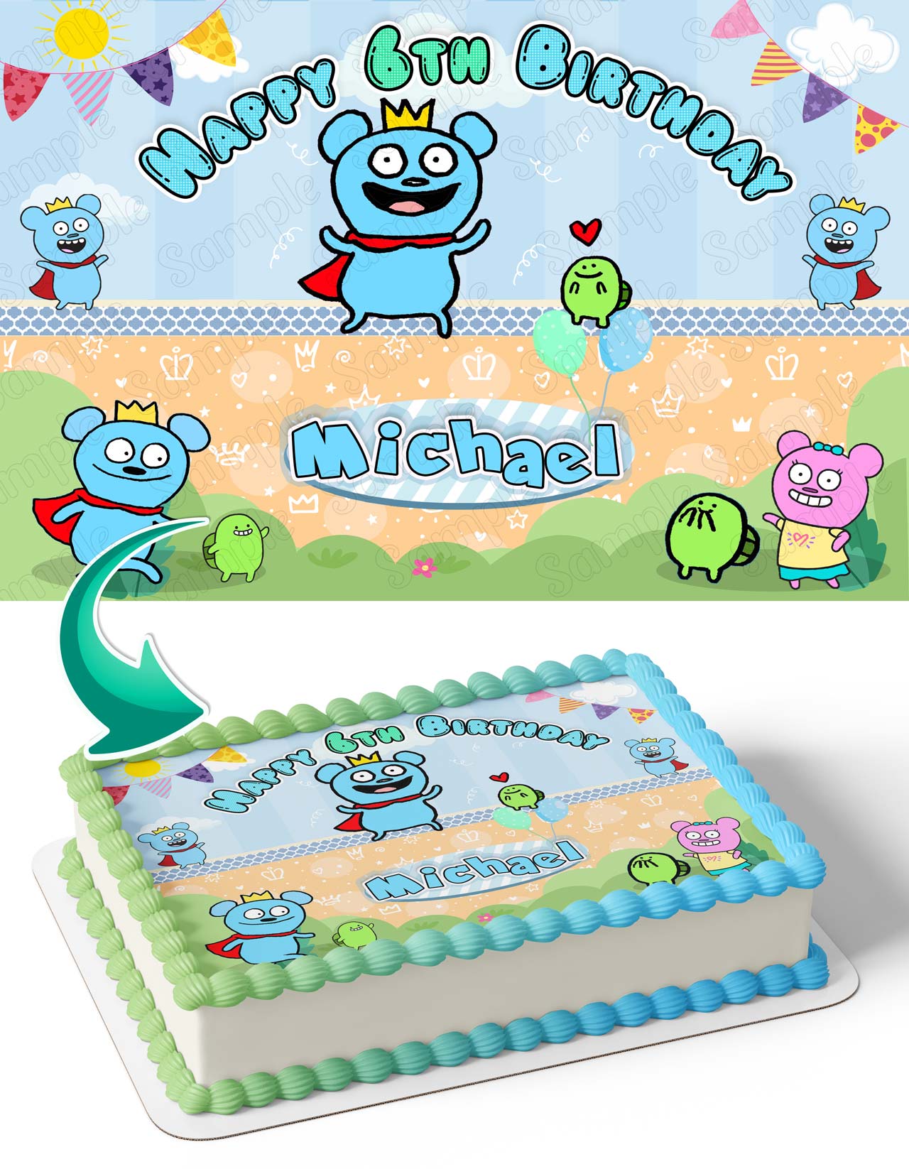 Kidsy Bear Edible Cake Topper